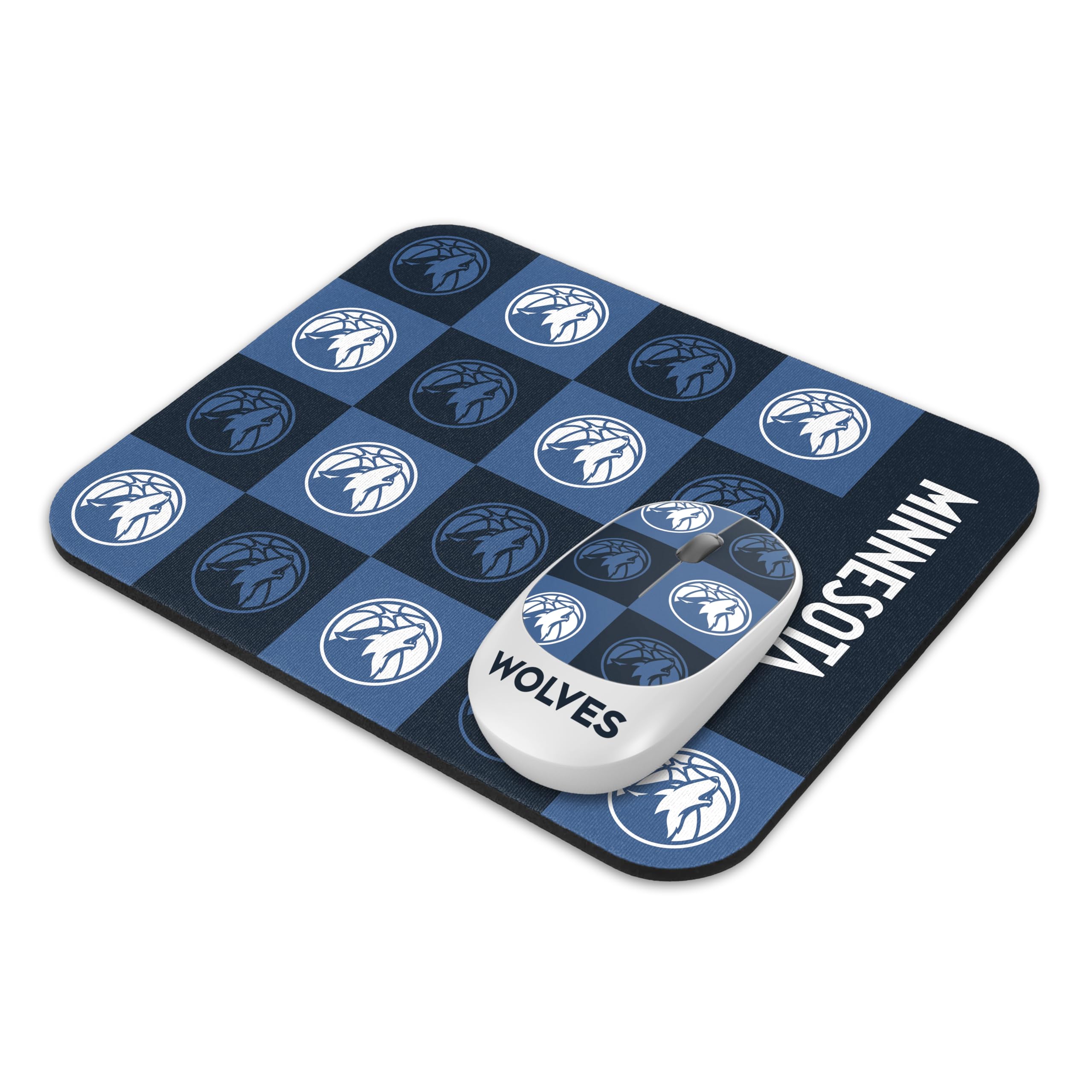 Photo 1 of ?SOAR NBA Wireless Mouse and Mouse Pad- Checkered, Minnesota Timberwolves