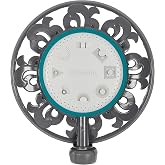 8 Pattern Turret Sprinkler | Stationary Water Sprinkler, Metal Base, 35' Spray Distance