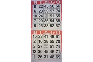 American Games INC 3000 Paper Bingo Cards-2 Cards per sheet-1500 Sheets [Choose Color Below]