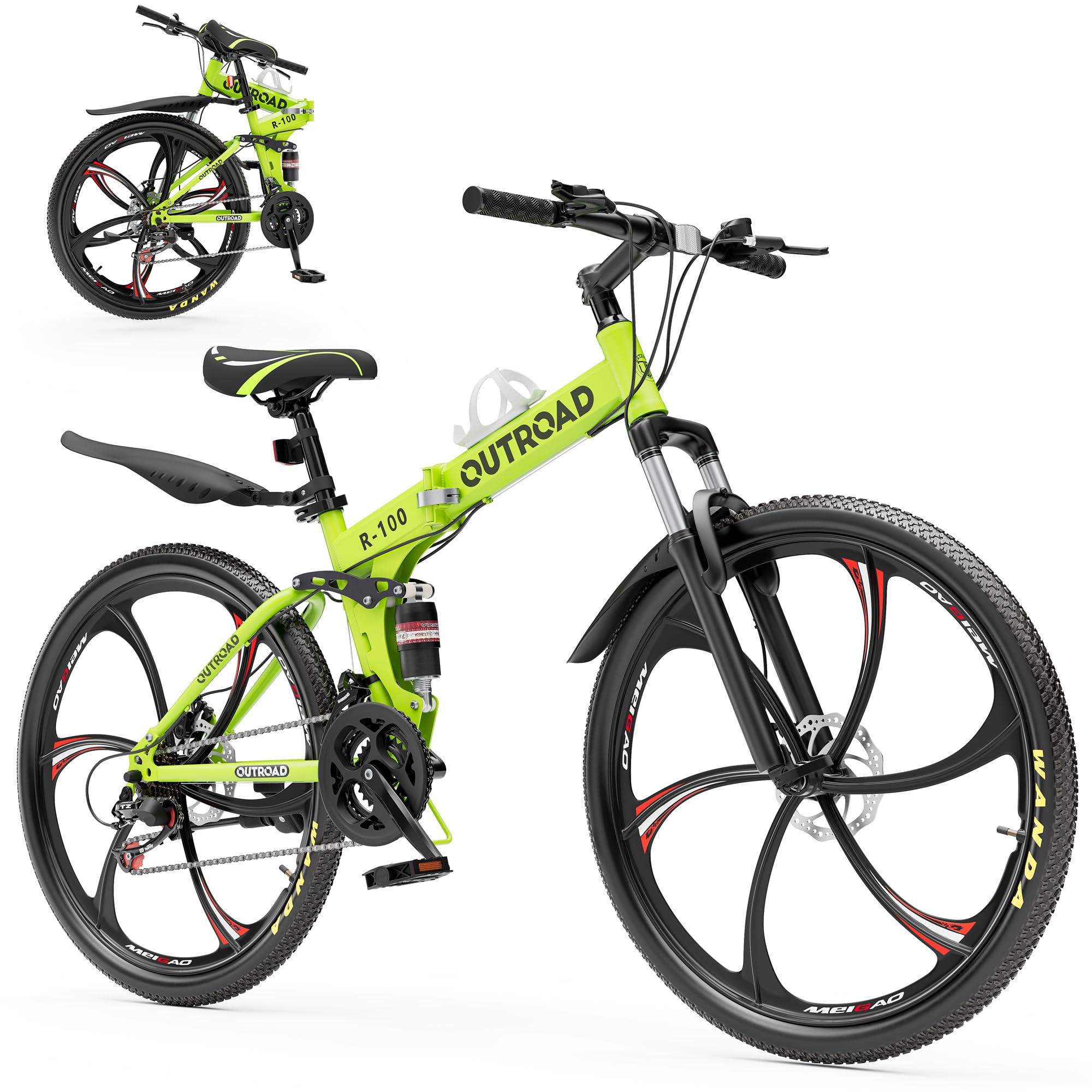 MarKnig 26 Inch Adult Folding Bikes/Mountain