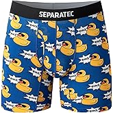 Separatec Breathable Mens Underwear with Separate Pouch Moisture Wicking Soft Anti Chafing Boxer Briefs for Men 4 Pack