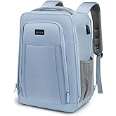 ZRSUN Travel Backpack, Business Anti Theft Slim Sturdy Laptops Backpack with USB Charging Port, Water Resistant College School Laptop Bag for Men & Women Fits 15.6 Inch Notebook(Blue)