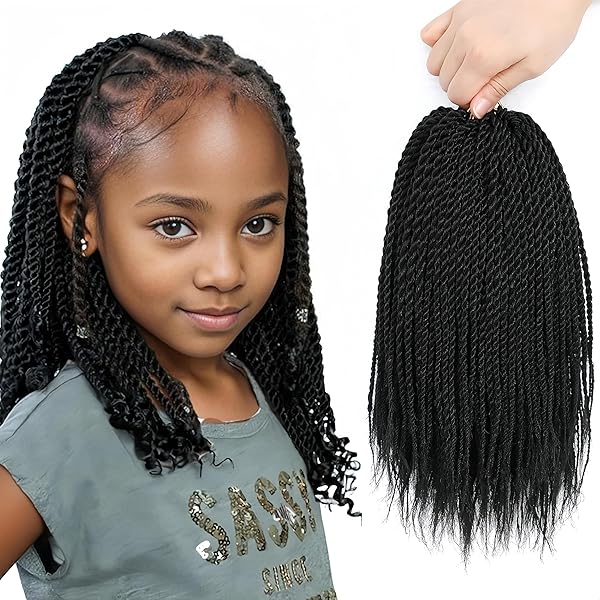 Amazon.com : NAYOO Crochet Hair for Kids - 2 Packs 12 Inch Short