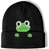 Frog Gifts Embroidered Beanie Hat Frog Lovers Cute Birthday Christmas Stocking Stuffers Animal Knit Gifts Stuff