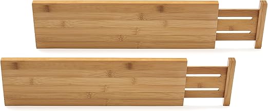 Lipper International 8897 Bamboo Wood Custom Fit Adjustable Deep