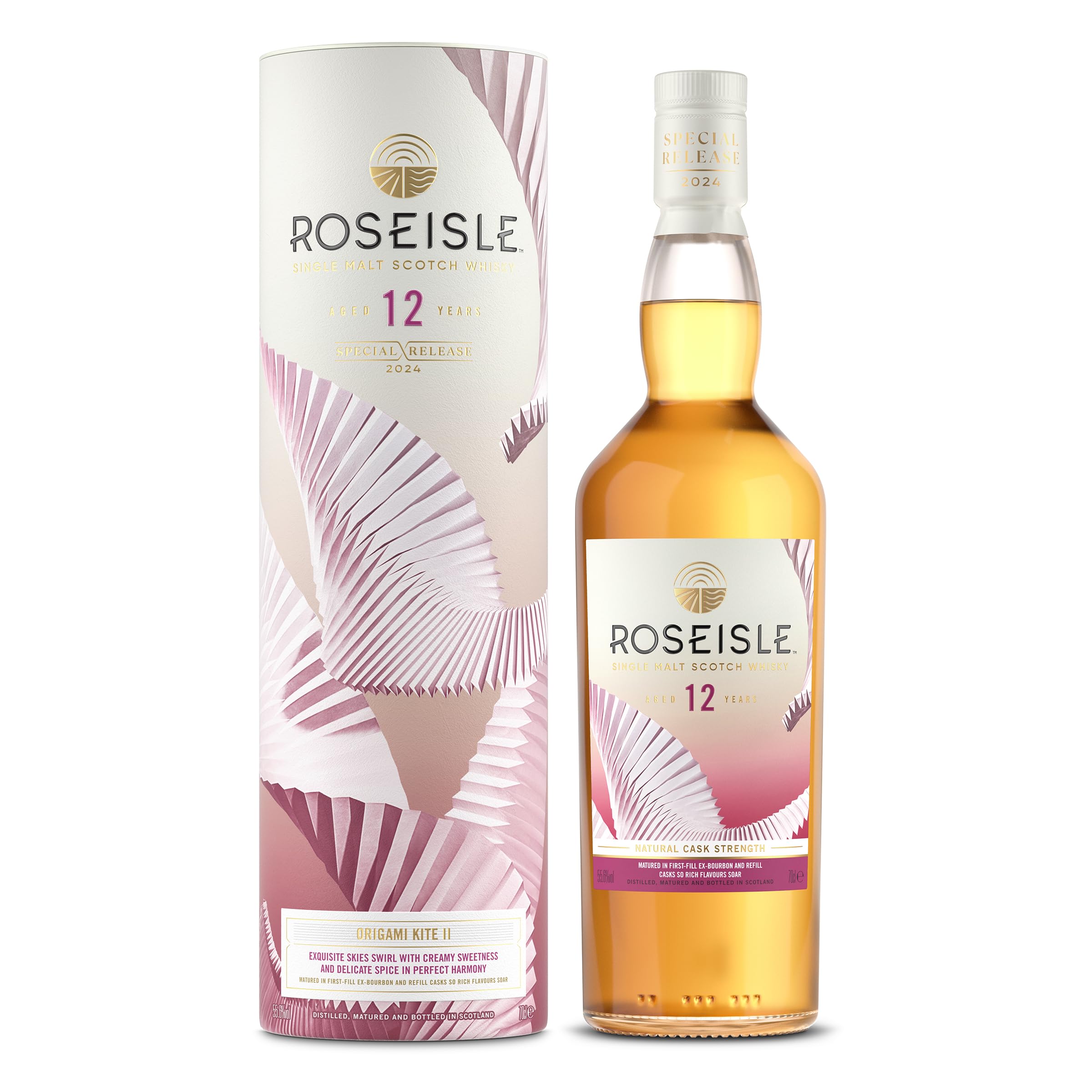 Roseisle Origami Kite II, Special Release 2024, Single Malt Scotch Whisky, Roseisle 12 Jahre, 55,6 Prozent vol, 700 ml