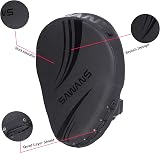 SAWANS Boxing Focus Pads Hook and Jab Mitts Faux Leather Matte Black view 4