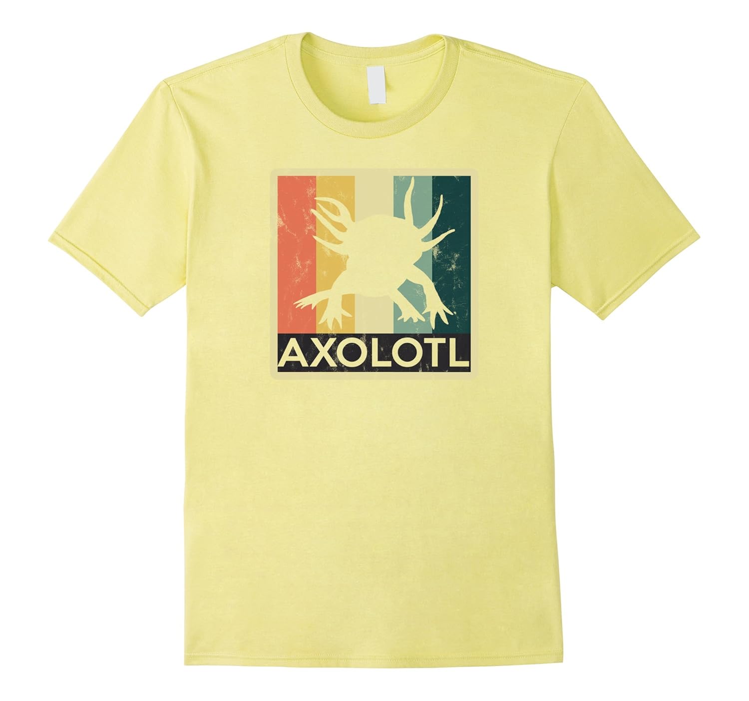 Vintage Style Axolotl Lover Gift Distressed Design T-Shirt-Rose