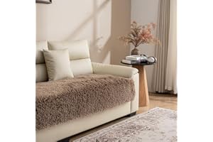 SNUGGLESINTO Waterproof Dog Bed Cover, Dog Pad Soft Plush Pet Blanket with Anti-Slip Back for Bed Couch Sofa, Furniture Protector for Small, Medium and Large Dogs and Cats (Brown, 30"x53")