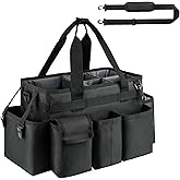 ZIOZERTT Cleaning Caddy Bag for Housekeepers with Handle,Black