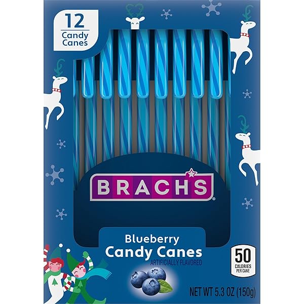 BRACH’S BLUEBERRY CANDY CANES, CHRISTMAS CANDY, HOLIDAY ORNAMENTS,...