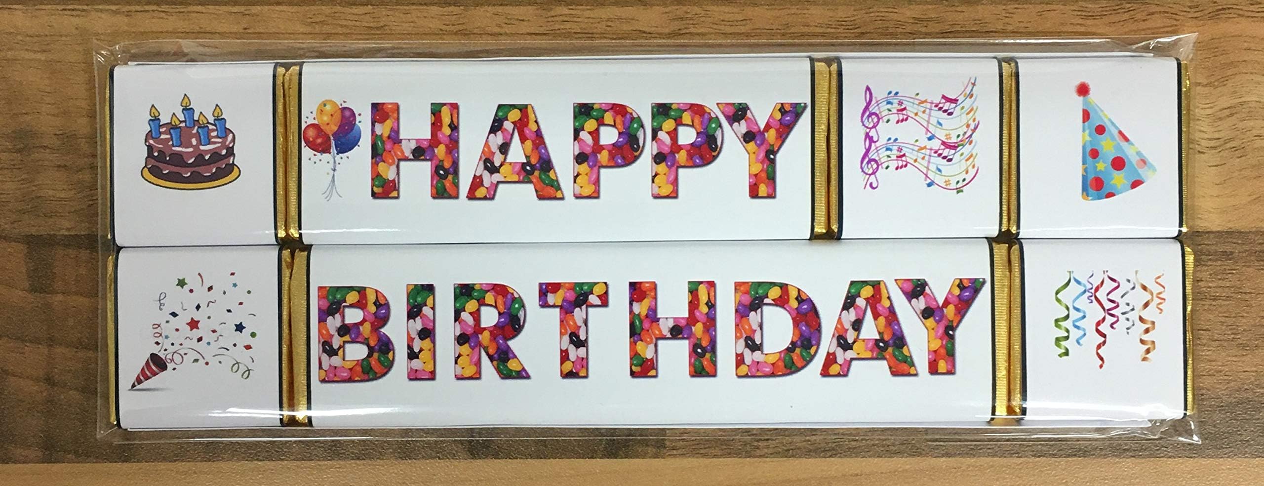 Happy Birthday Mini Milk Chocolate Bar Strip