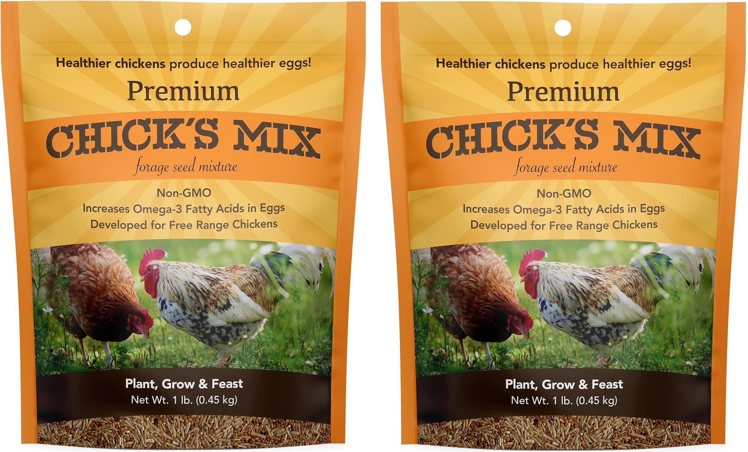 Barenbrug Premium Free Range Chicks Mix Forage Seed Mixture, 1 lb, Pack of 2 Image