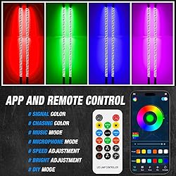 DREAMIZER 2PCS 3FT Whip Lights,Upgraded COB Light