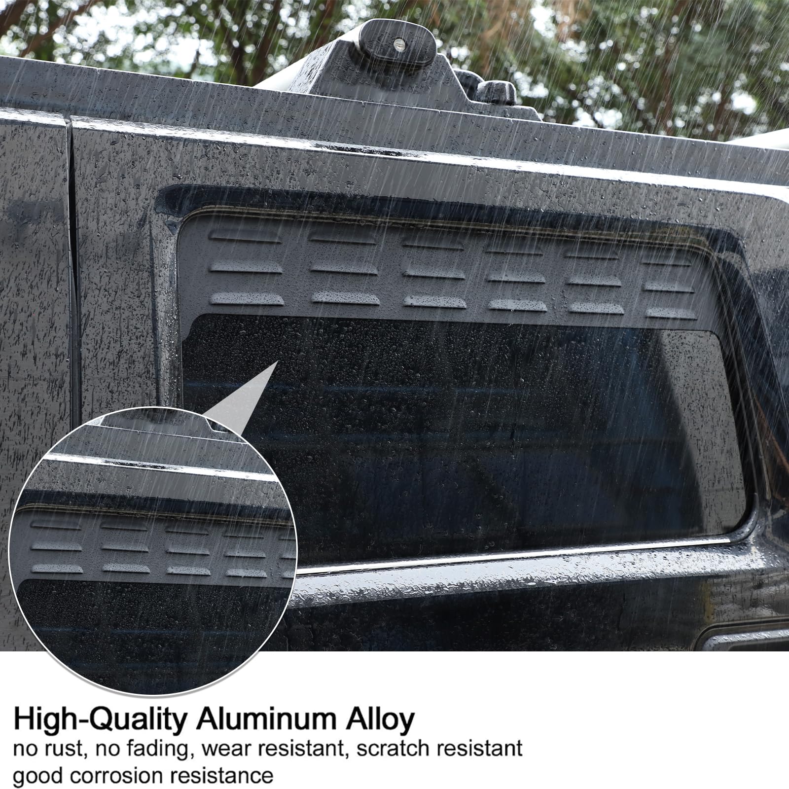 Condition photo showing New/Like New for piugilh car rear side window louvers ventilation panel for hummer h2 2003-2009 accessories, aluminum