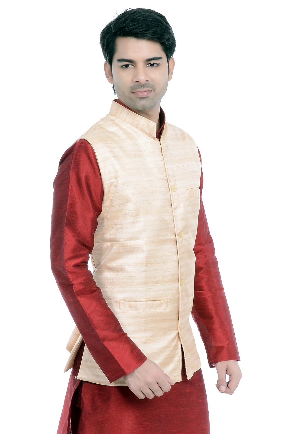 vastramay mens cotton blend nehru jackets (beige_vasmjbg001)