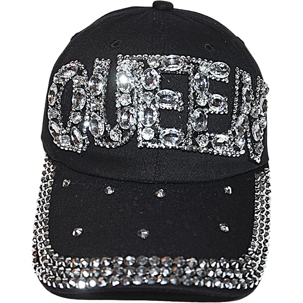 Cappello Da Baseball Donna Popfizzy Bling Boss Con Strass, 100% Cotone, Regalo Per Capo Donna O Ragazza, Taglia Unica