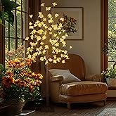 Lightshare 6FT Lighted Magnolia Tree 120L Artificial Plant, Faux Plant Tree with Warm White Lights for Spring Indoor Outdoor Home Party Wedding Decoration