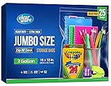 Large Storage Bags With Zipper Top - 3 Gallon