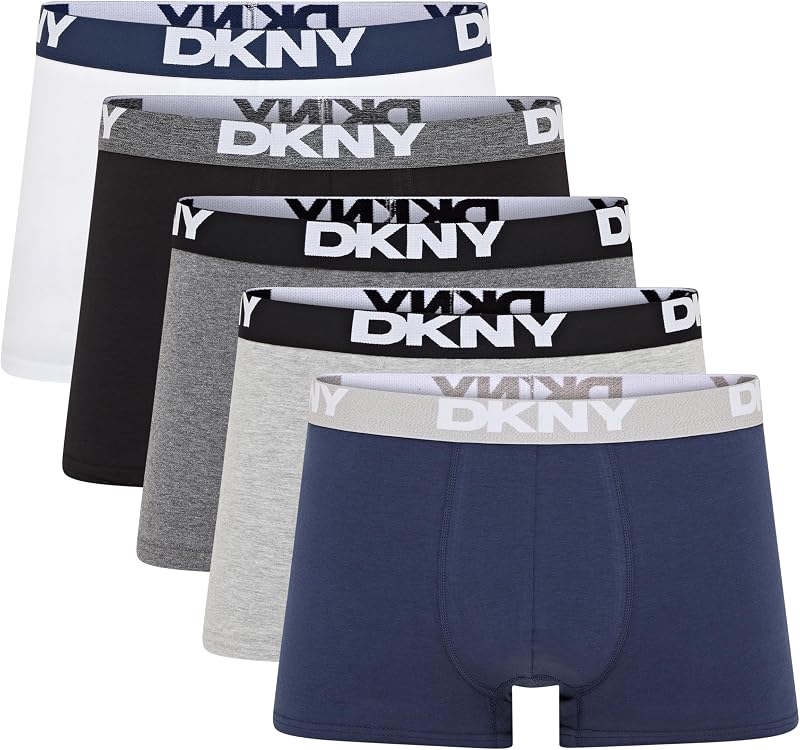 Hombres Bañador Gris/Negro/Azul Marino/Gris Oscuro/Blanco Paquete de 5 XL