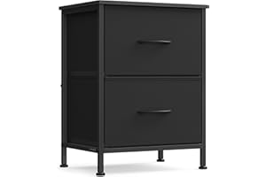 SONGMICS BELLAH Collection - Dresser for Bedroom, Chest of Drawers, Nightstand, 2 Drawers, Storage Organizer Unit, Closet, En
