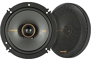 KICKER 51KSC6504 KS-Series 6.5" Coaxial Speakers with .75" tweeters, 4-Ohm, Pair