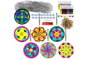 Ayhuhra 30 Sets Mandala Suncatchers Craft Kits Stained Glass DIY Window Paint Art Flower Suncatcher Kits for Spring Summer Party Activities Art Project Party Favors
