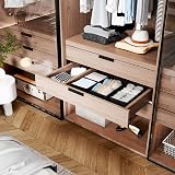 DIMJ 4 Pack Drawer Organisers Foldable Storage Boxes Black view 6