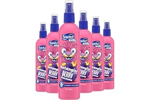 Suave Kids Detangler Spray For Tear-Free Styling, Berry Awesome Dermatologist-Tested Hair Detangler Formula 10 oz, Pack of 6