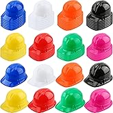 56 Pieces Kids Toy Construction Hats Bulk Plastic Construction Hats Worker Hard Hat for Boys Girls Party Supplies (Multicolor (8 Colors))