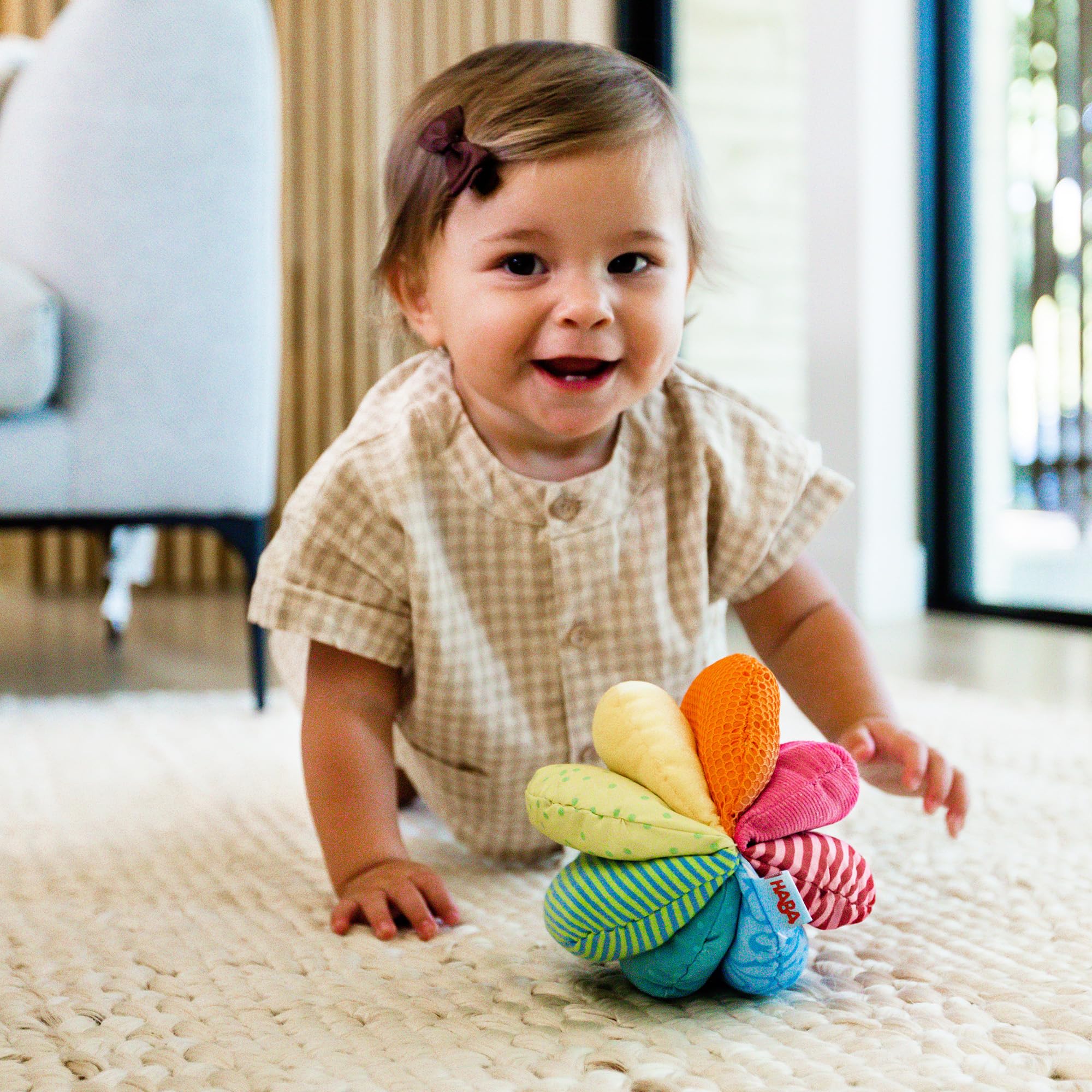 HABA Baby Balls - Machine Washable Baby Sensory Toys - Ideal Baby Toy for Teething, Tummy Time Toys for Ages 6 Months & up