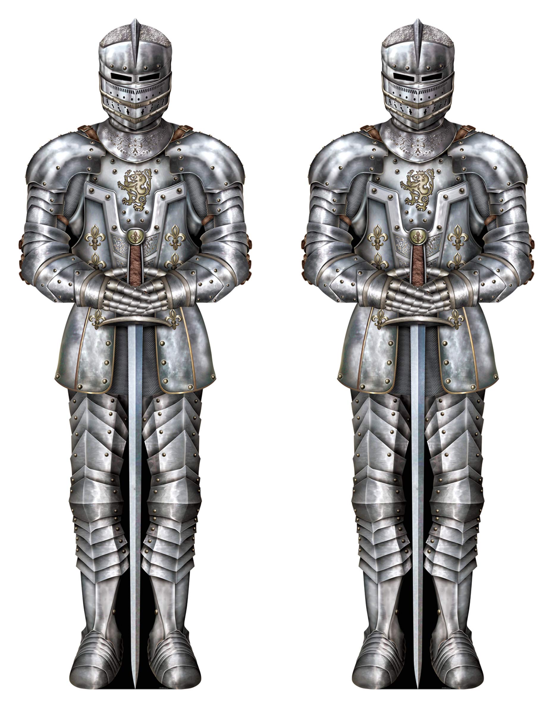 Beistle S57466AZ2 Jointed Suit of Armor 2 Piece, Paper, Silver