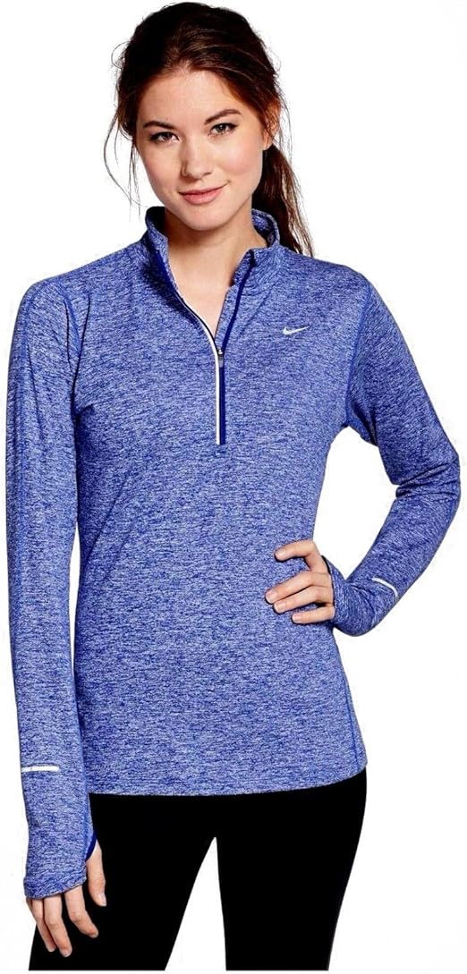 nike element half zip blue