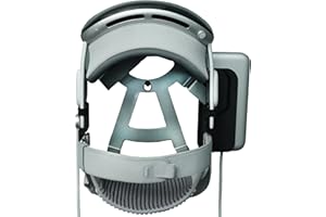 DEADEYEVR Vision Pro Wall Mount - Aluminum Stand with Silicone Protection and Battery Holder - Premium Anodized Finish, Sleek Design, and Convenient Storage for Vision Pro Headset and External Battery