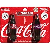 Lip Smacker Coca-Cola Bottle Lip Balm Duo, Moisturizing &amp; Glossy Finish, Featuring Iconic Contour Bottle Design Fun, Collectible Gift for All Ages