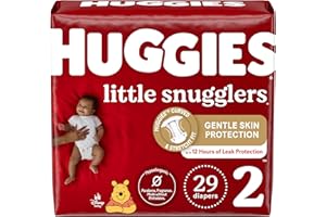 Huggies Size 2 Diapers, Little Snugglers Baby Diapers, Size 2 (12-18 lbs), 29 Count
