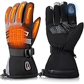 7.4V 3200MAH Rechargeable Heated Gloves for Men Women Hand Warmer Snow Gloves for Ski Hiking Skating Camping Outdoor Activities
