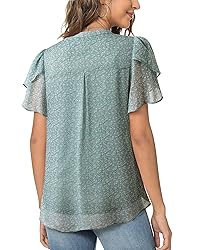Lotusmile Floral Tops - Dressy & Casual Chiffon