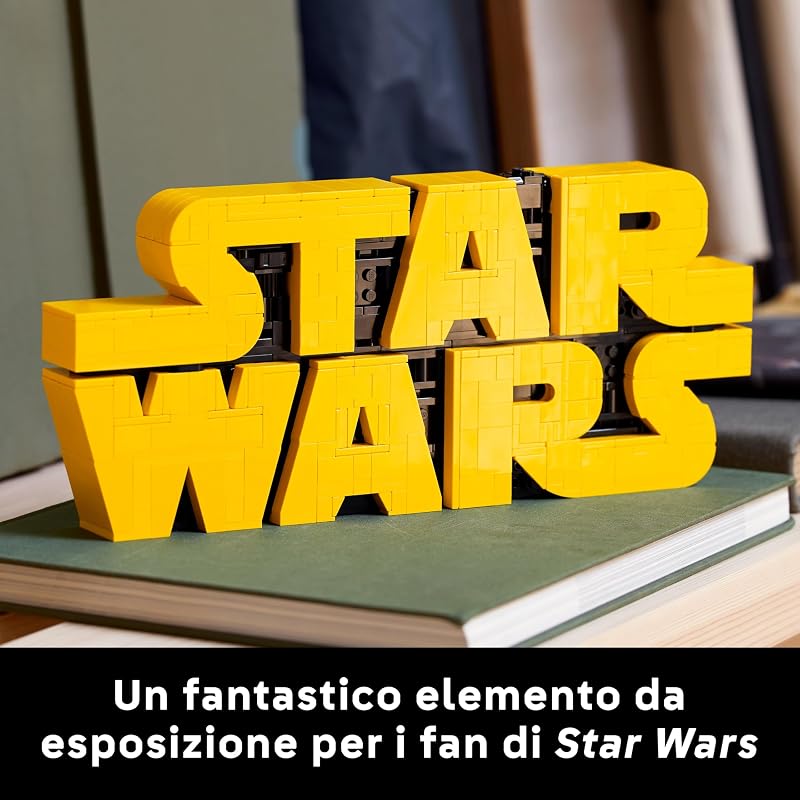 Star Wars 75407 Logo Star Wars in Mattoncini - Set di Costruzioni per Adulti Fai-da-Te - Kit di Modellismo da Collezione dalla Cultura Pop - Gadget da Esposizione per Casa o Ufficio - Idea Regalo — foto 6 di 8