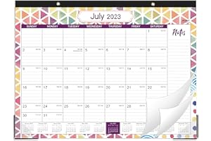 MAAIBOK Desk Calendar 2023-2024 - July 2023 to December 2024 - Desk Calendar Large 17" x 12", Large Ruled Blocks, to-do List & Notes, Corner Protectors, Office Supplies Desktop Calendar for Planning.