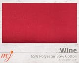 M & J Plain Wine Polycotton Fabric 44/45 inch Wide 40+ Colours 5 Metre view 2