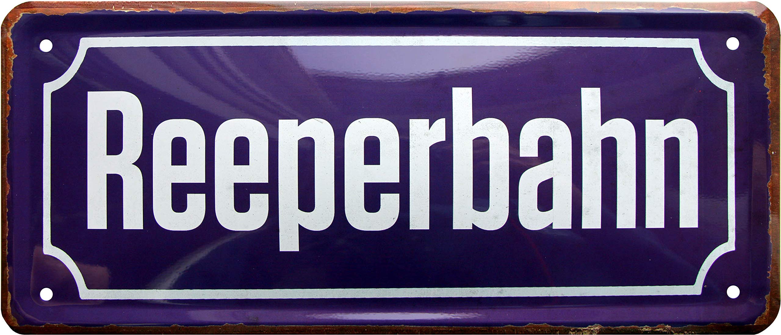 Blechschild 28 cm x 12 cm Reeperbahn Hamburg Altona Kietz 28x12 Decorative Tin Sign 1084