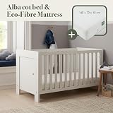 Tutti Bambini Alba Cot Bed Bundle White 140x70 with Eco-Fibre Mattress view 2