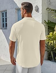 COOFANDY Men's Short Sleeve Henley Summer Cool