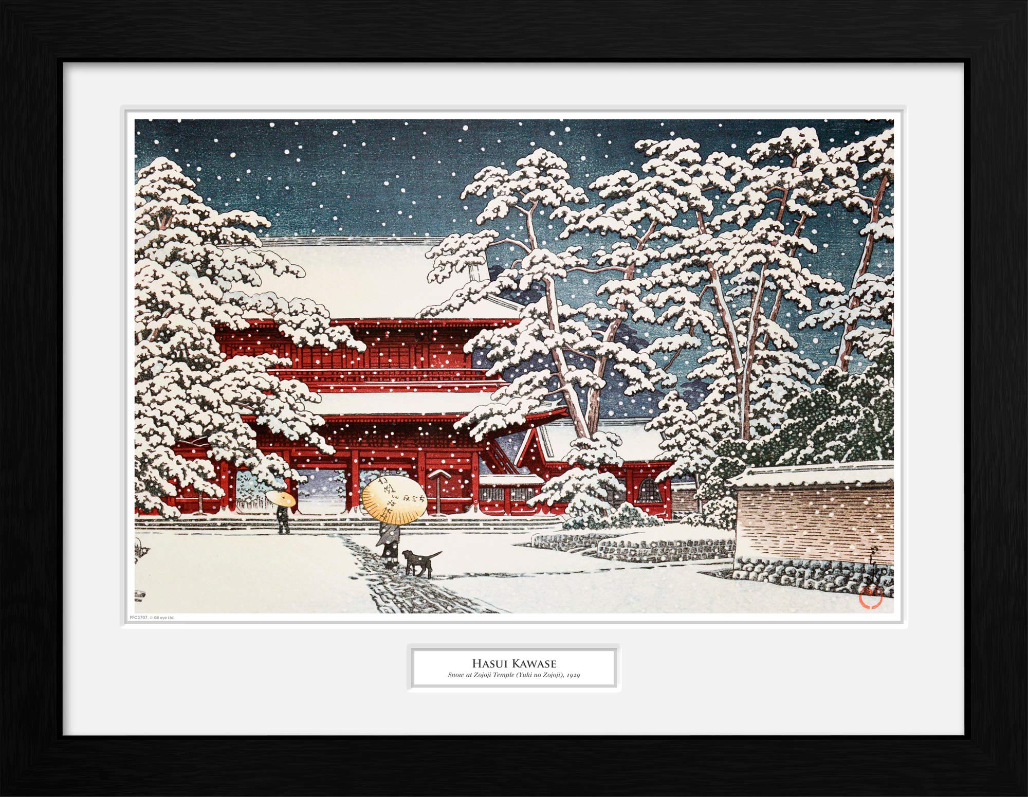 GB eye Kawase Zojo Temple in the Snow 30 x 40cm Framed Collector Print