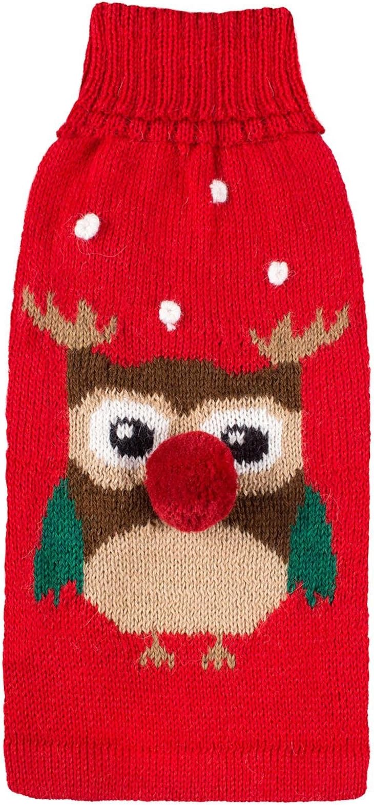 Alqo Wasi Alpaca Dog Sweater - Holiday Owl - Medium