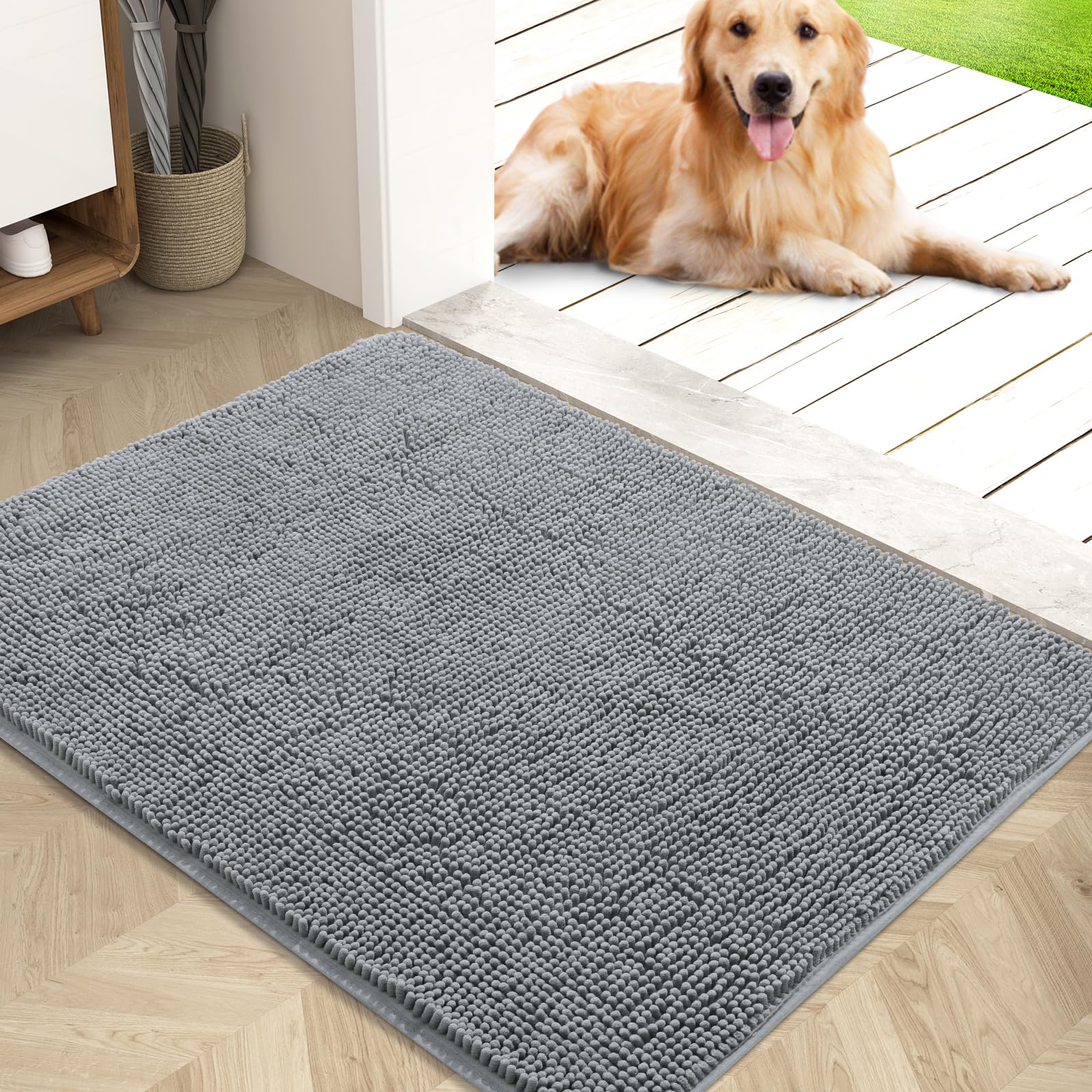 OLANLY Dog Door Mat For Muddy Paws 40x32 Absorbs Moisture And Dirt olanly-dog-door-mat-for-muddy-paws-40x32-absorbs-moisture-and-dirt