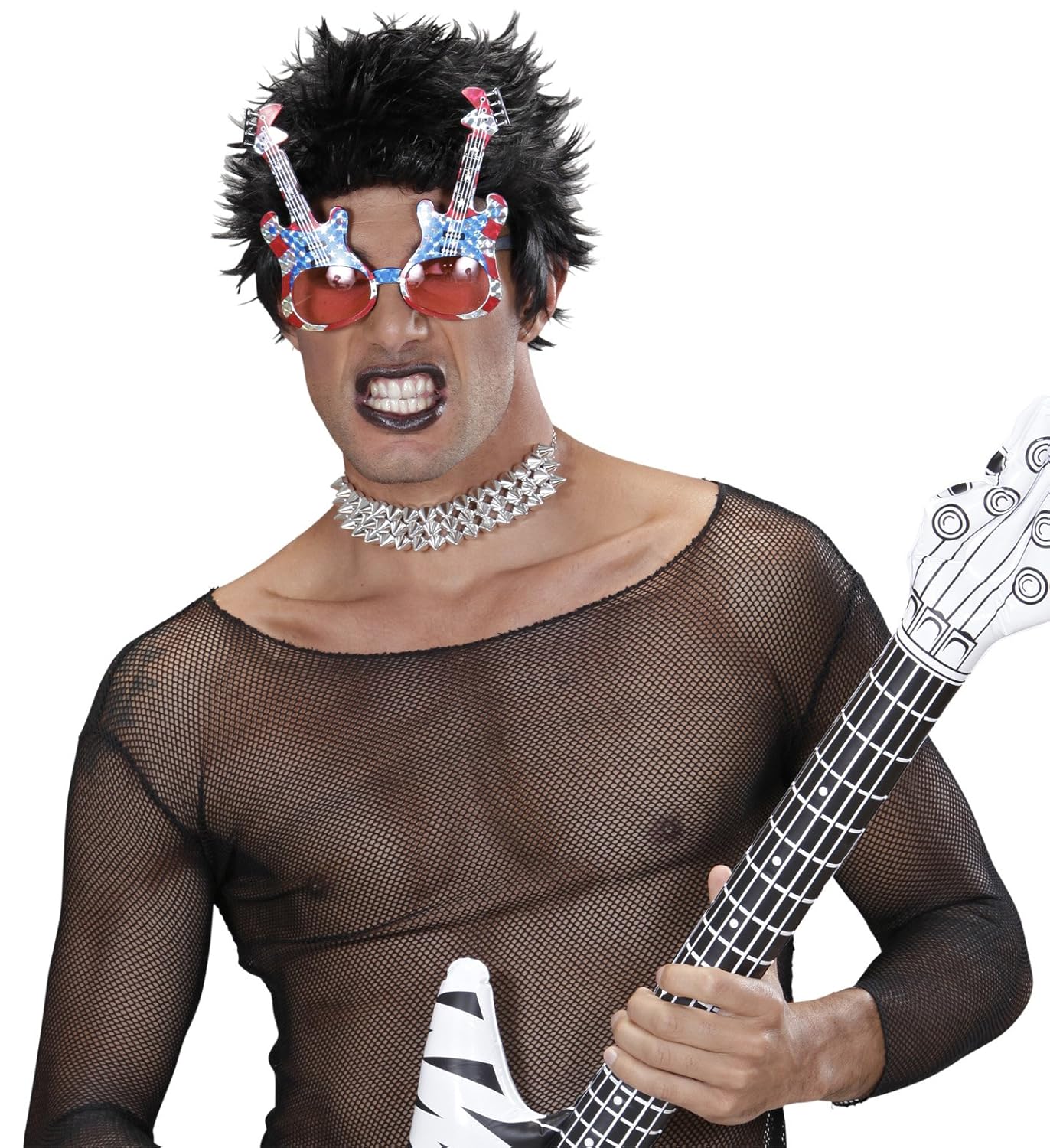 Lunettes De Soleil Carnaval Ou Usa Devise Party Guitare Anniversaire Anniversaire Denfant Stars Stripes Fan Lunettes Rouge Blanc Bleu Etoiles Amerique Us American Rock Star Comme Habillage Pour Halloween Eyewear Art Craft