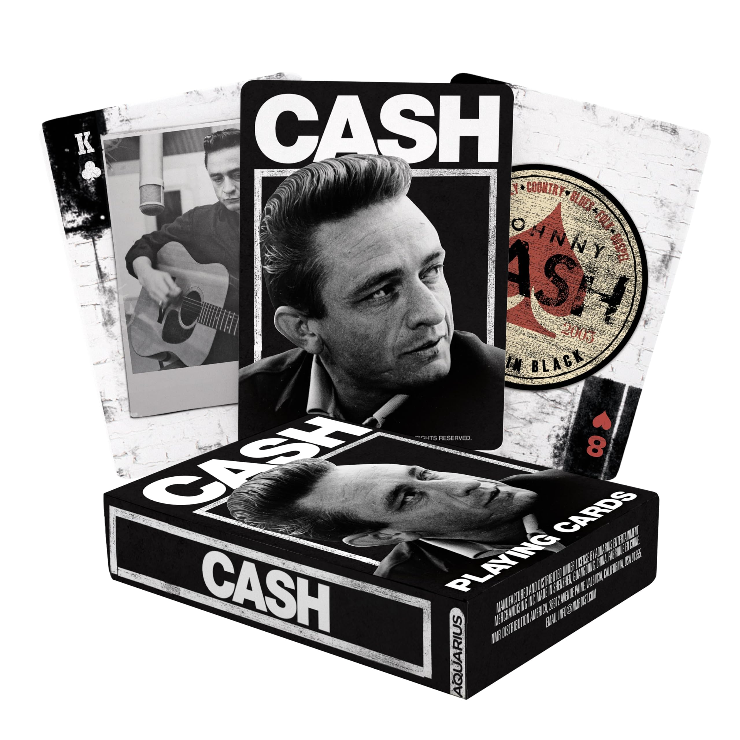 Aquarius Johnny Cash Playing Cards - Poker Size Deck of Cards for Your Favorite Card Games - Officially Licensed Johnny Cash Merchandise & Collectibles, 52790