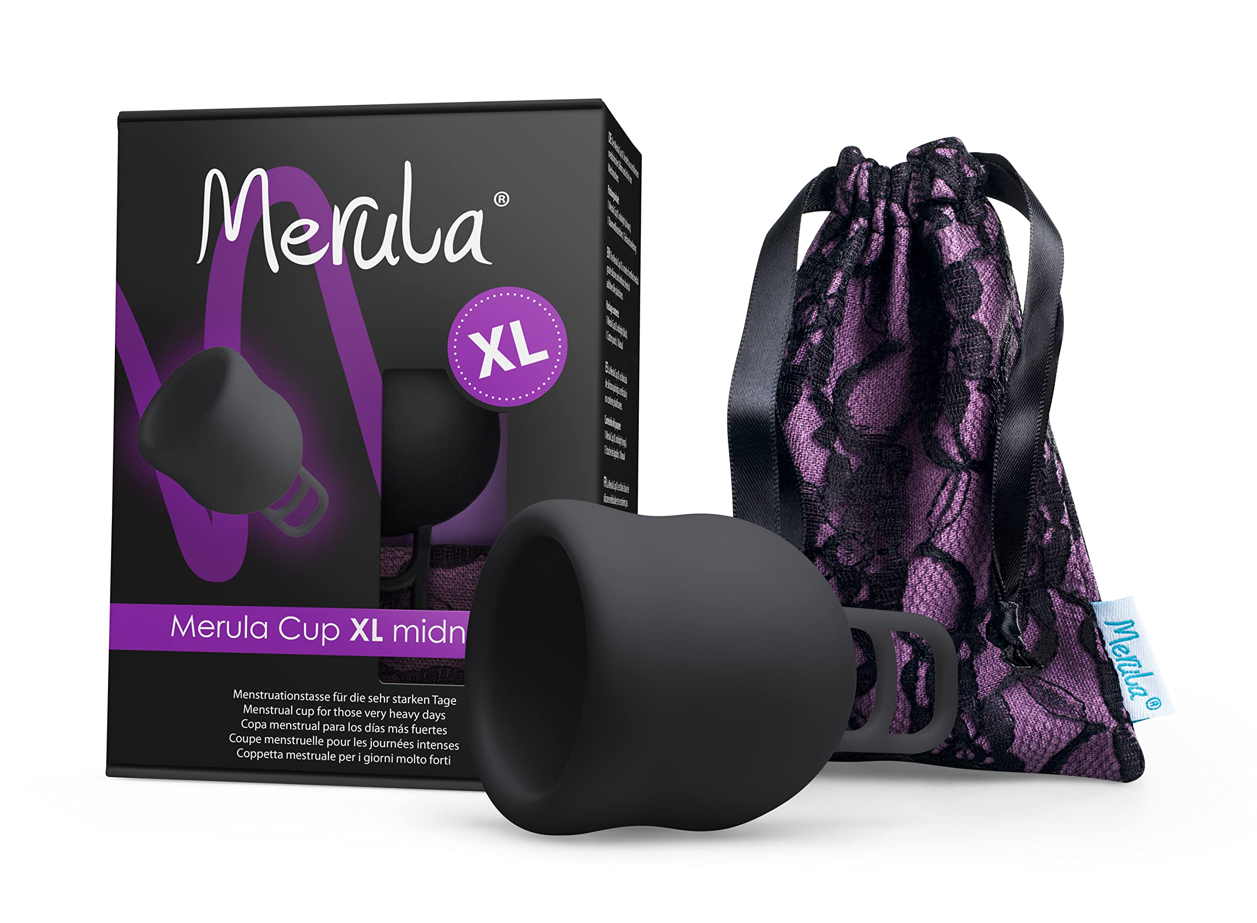 Merula Cup XL Midnight (Black) – The Menstrual Cup for Those Very Heavy Days